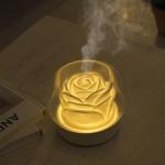 400ml 7 Colorful LED Night Light Essential Oil Diffusers Aroma Diffuser Flower Design Aromatherapy Diffuser for sale