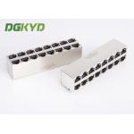 Shield 2X8 Port Stacked RJ45 Multiple Port Connectors Combo Dual Deck 16 Ports Ethernet Scoket for sale