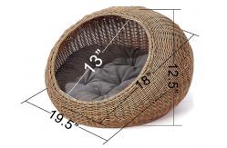 China Washable Hanging Cat Bed Wicker For Medium Indoor Cats supplier