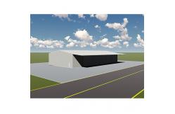 China Prefab Metal Building Construction , Large Space Steel Hangar Building supplier