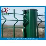 Red / Green Pvc Coated Wire Mesh Fencing / Wire Garden Fence for sale