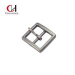 Antirust Silver Square Center Bar Belt Buckles Multipurpose Zinc Alloy Material for sale