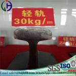 Hot Rolled 30KG/M Railroad Track Steel , ISO SGS Certificated Train Track Rail for sale