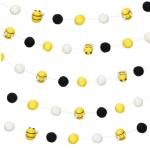 Handmade 4pcs Bees 2cm Felt Ball Garlands Decoration For Baby for sale