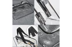 China Waterproof Zippered 6 Pack Clear PVC Toiletry Bag With Handle supplier