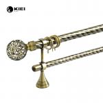 28mm Twist Curtain Rod Art Decor Style Two Decorative Ball Finials for sale