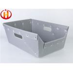 China Recyclable Grey Corrugated Plastic Totes Impact Resistant manufacturer