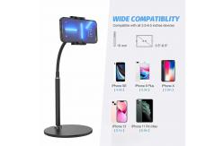China Gooseneck Folding Desktop Phone Stand 350mm Height With Stable Base supplier