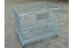 China Foldable Wire Mesh Container Q235 50x100 Wire Mesh Pallet Cages supplier