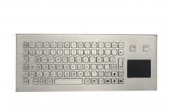 China IP68 Rugged Industrial Metal Keyboard With Scroll Function Sealed Touchpad supplier
