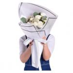 Simplified style matte paper border with high-end floral packaging paper