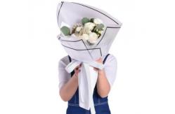 China Simplified style matte paper border with high-end floral packaging paper supplier