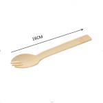 FDA 16cm Salad Disposable Bamboo Compostable Sporks  Cutlery For Camping for sale