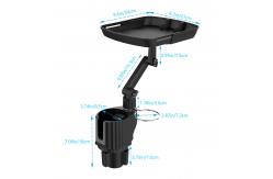 China Double Car Cup Holder With Tray 360 Degree Rotation Easy Install supplier