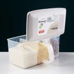 3 Compartment Rectangle Kitchen Seasoning Box With Spoon