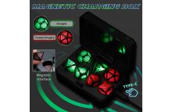 China Plastic LED Luminous Dice Rechargeable Football Table Game Multi Faced Dice Set supplier