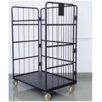 Black Electro Galvanized Wire Utility Cart For Factory Auto Parts for sale
