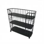 Powder Coated 13L Metal Storage Trolley On Wheels Classical Design for sale