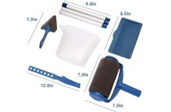 China Economical 19*6*20cm Pro Paint Roller Kit 9pcs Wall Printing Brush supplier