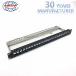 Unloaded Blank Rack Mount Patch Panel STP Shielded Network Patch Panel Modular Type for sale