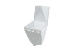 China Dual Flush Elongated One Piece Toilet Washdown With Soft-Closing Seat supplier