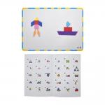 Non Toxic Pattern Puzzle Blocks Set Geometric Manipulative Shape Puzzle