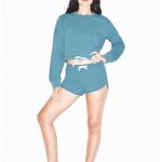 Cotton Polyester Crew Neck Long Sleeve 260gsm Womens Cropped Sweatshirt for sale
