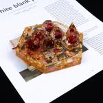 Pomegranate liquid natural resin multi -faceted tablet game dice set dnd dice for sale