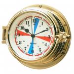 180mm Brass Quartz Clock Radio Room Clock Marine Nautical Instrument for sale