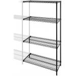 Adjustable Chrome  Industrial Wire Shelving With 4 Shelves Garage NSF Approval for sale