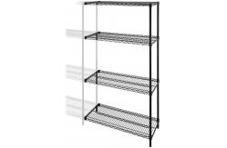 China Adjustable Chrome  Industrial Wire Shelving With 4 Shelves Garage NSF Approval supplier