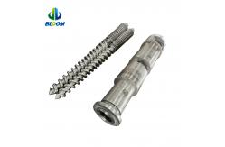 China Bimetallic Conical Twin Screw and Barrel For PVC WPC pipe and sheet supplier
