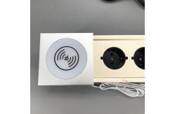 China EU Power Socket Hidden In Tabletop Wireless Charger Sliding Open With Box supplier