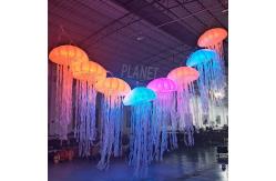 China Colourful Inflatable Jellyfish Balloon Hanging LED Light With Christmas Decoration supplier
