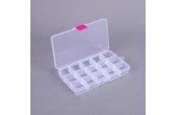 China White 15 Grid Plastic Organizer Box Removable Divider Storage Case supplier
