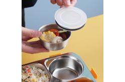 China Metal Bento Lunch Box 4 Compartment 304 Stainless Steel Sealed Insulation 1130ml  Blue supplier