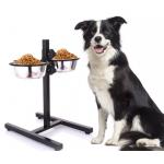 Elevated Dog Bowls Raised Pet Feeder Cat Food & Water Diner Stand Set for sale