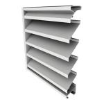132mm High Aluminum Sun Louver Multifunctional Outdoor Louvered Shutters for sale