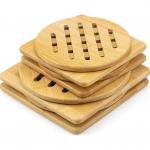 Kitchen Natural Bamboo Trivet Wood Hot Pads Heat Resistant for sale