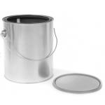 1L Paint Pail Bucket Waterproof Metal Lid Mini Tin Pails