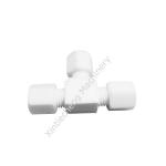 Corrosion Resistant White PTFE T Joint Fitting -200 To 250 Degree Plastic T Connector for sale