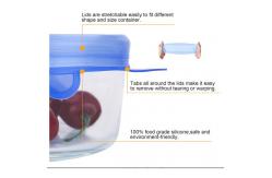 China Kitchen 6pcs Reusable Stretch Round Silicone Stretch Lids Food Storage Cover Set supplier