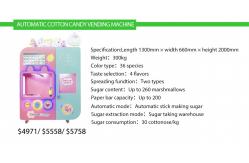 China Exclusive Robotic Arm Sensing Chip New Floss Automatic Sugar Cotton Candy Vending Machine supplier