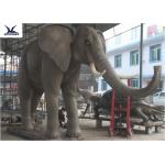 Zoo Park Decorative Life Size Animatronic Animals Large Elephant Figurines  for sale