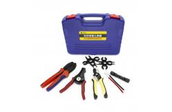 China Adjusting Ratcheting Connector Crimper Pliers Wire Terminal Crimping Tool Kit supplier