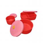 Durable 3pcs Silicone Baby Feeding Set Non Toxic Plate Dividers For Food for sale