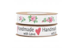 China 15mm*10m Flower Burlap Ribbon OEM ODM Custom Printed Ribbon Rolls supplier