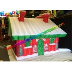 Custom Oxford Inflatable Christmas Decorations Santa Claus House for sale