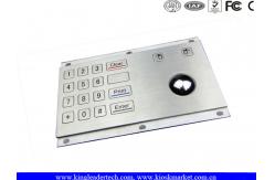 China Vandal-proof Rugged Matel Keypad with 16 Flush Keys and Integrated Optical Trackball supplier
