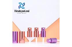China Atomizer Perfume Pump Sprayer Gold Aluminum Curved Trigger Electroplating Lotion Pump Head supplier
